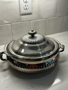 Vintage Silverplate Covered Casserole Dish